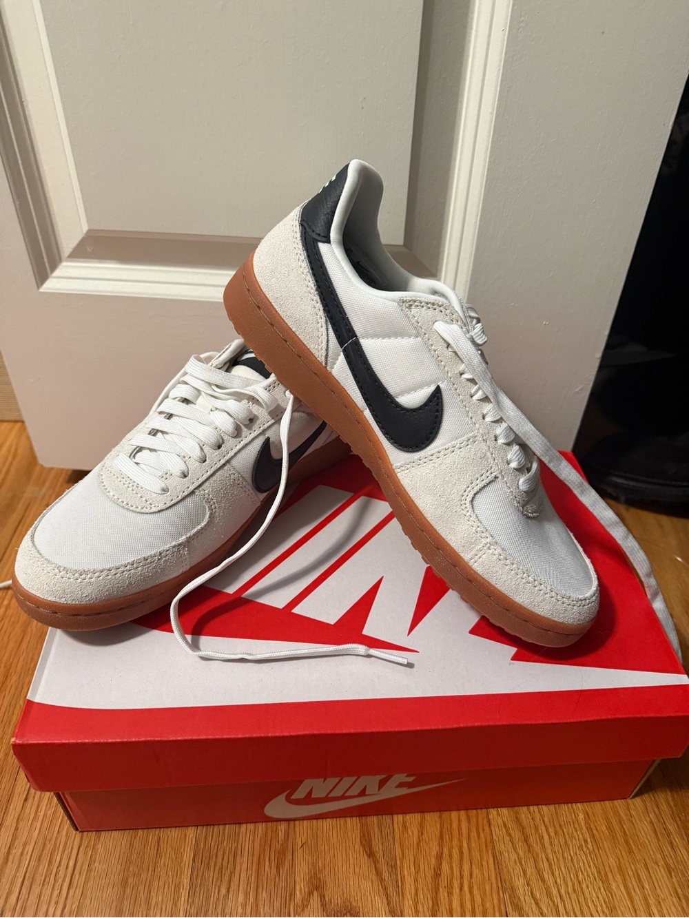 Nike Womens Dunk White & Black Low-Top Sneakers with Gum Sole